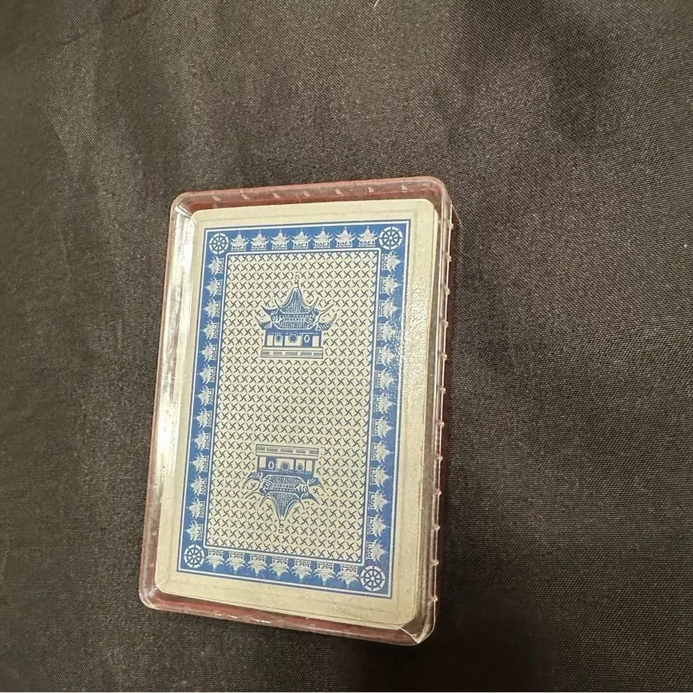 Vintage China Souvenir Classic Playing Cards Set with Red Case unused . - Picture 3 of 12